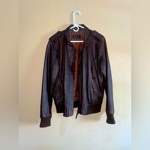 Ben Sherman Men's Brown Leather Jacket